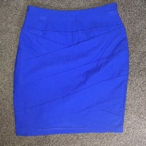blue mini skirt
